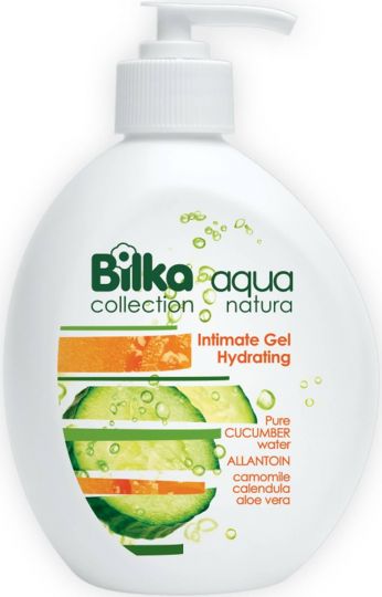 Bilka Aqua Natura intmny gl s uhorkovou vodou, alantonom, nechtkom, Harmanekom a Aloe Vera 350 ml