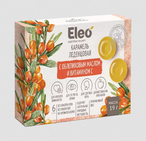 ELEO KARAMELOV� cukr�ky s rakytn�kov�m olejom a vitam�nom C 6ks