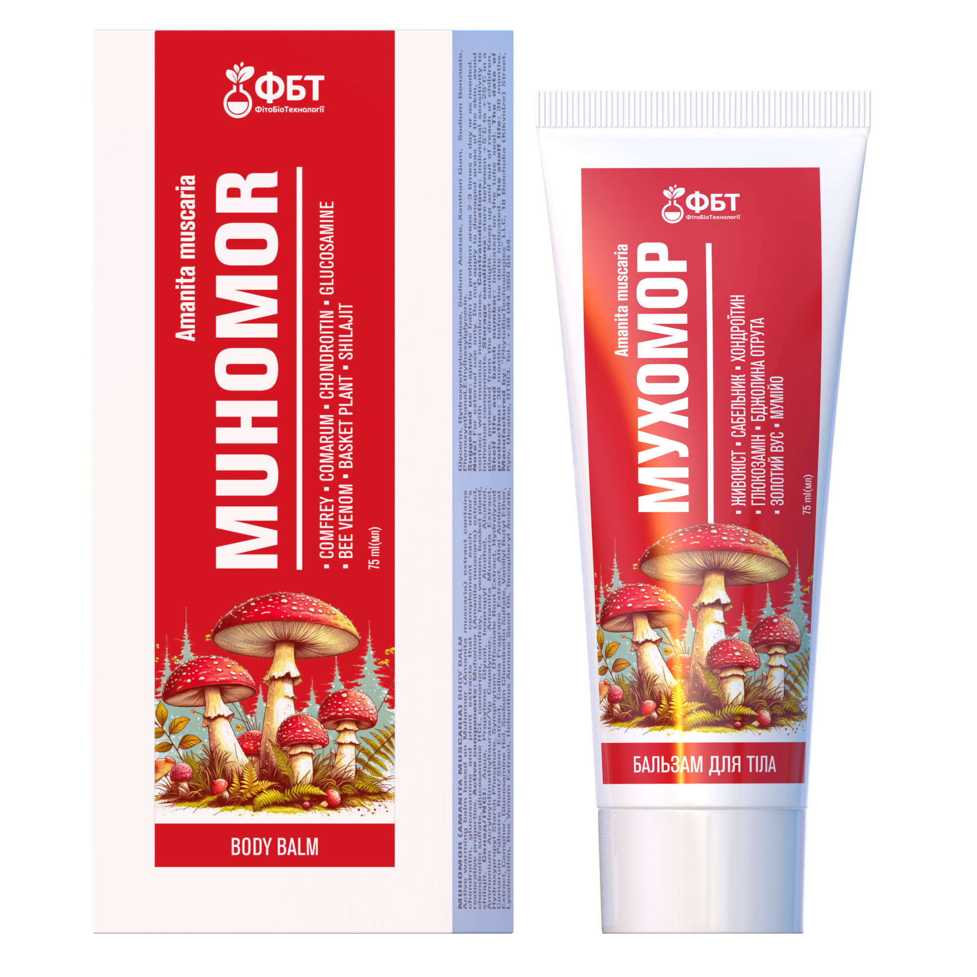 Muchomor telov balzam s extraktom muchotrvky 75 ml